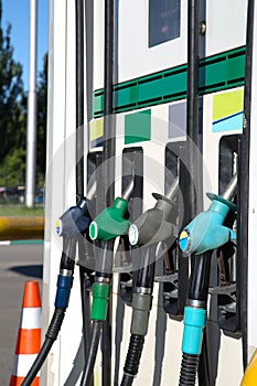 Gas nozzles close-up