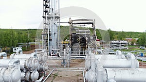 Gas Oil Productive Courtyard and Production Tower