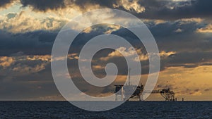 Gas and Oil Rig Off of Dauphin Island, Alabama