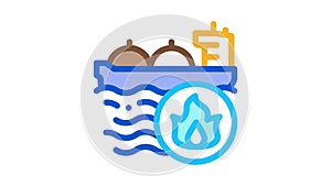 gas outlets at sea Icon Animation