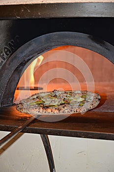 Gas oven pizza is great after baking