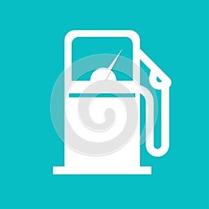Gas petrol station or fuel refill icon shape vector, gasoline oil pump sign symbol flat cartoon isolated pictogram