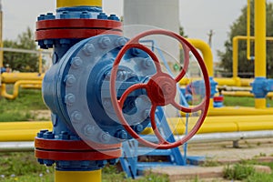 Gas pipeline and auxiliary equipment at the gas pumping station