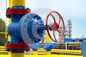 Gas pipeline and auxiliary equipment at the gas pumping station
