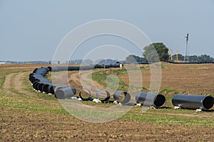 Gas pipeline construction, La Pampa province ,