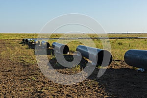 Gas pipeline construction, La Pampa province