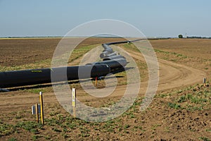 Gas pipeline construction, La Pampa province ,