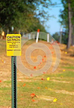 Gas Pipeline Sign