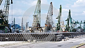 Gas pipesat Port of Varna