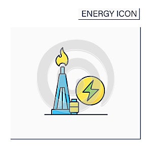 Gas power color icon