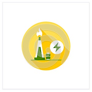 Gas power flat icon