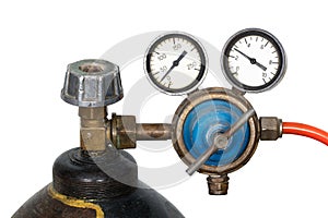 Gas pressure regulator with manometer (isolated)