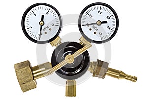 Gas pressure regulator with manometer