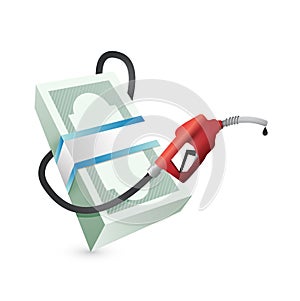 Gas prices concept illustration design