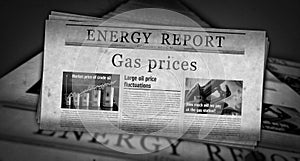 Gas prices energy market newspaper printing media