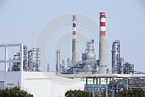 Gas processing factory. landscape