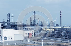 Gas processing factory. landscape