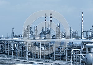Gas processing factory. landscape