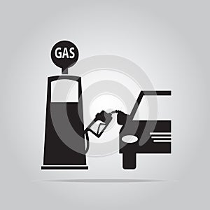 Gas pump icon energy sign