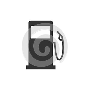 Gas pump icon. Vector illustration, flat design