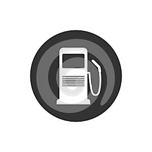 Gas pump icon. Vector illustration, flat design