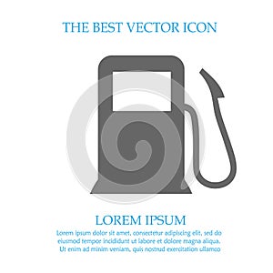 Gas pump vector icon eps 10. Gasoline station symbol