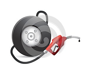 Gas pump wheel illustration design