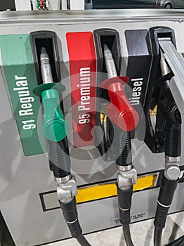 Gas pumps with fuel grades