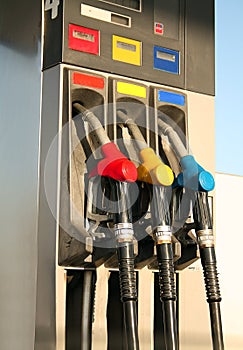 Gas pumps on petrol station
