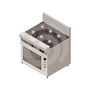 Gas Range Kitchen Composition