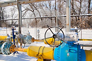 Gas reducer and the valve on the pipeline