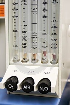 Gas rotameter of narcosis device