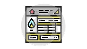 gas safety certificates color icon animation