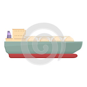Gas sea vessel icon cartoon vector. Carrier ship
