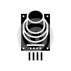 gas sensor module glyph icon vector illustration photo