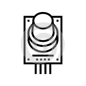 gas sensor module line icon vector illustration photo