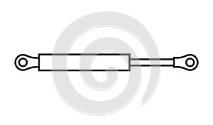 Gas spring icon, vector illustration