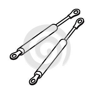 Gas spring icon, vector illustration