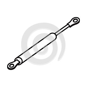 Gas spring icon, vector illustration