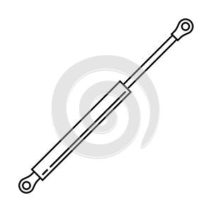 Gas spring icon, vector illustration