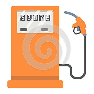 Gas station flat icon, petrol and fuel, pump sign