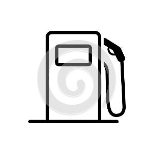Gas station icon design black symbol isolated on white background. Vector EPS 10