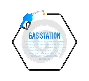 Gas station icon location. Fuel pump, fuel station location.