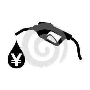 Gas station icon, nozzle isolated logo vector, pump gasoline design, oil power energy symbol