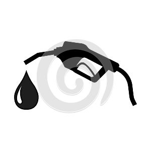 Gas station icon, nozzle isolated logo vector, pump gasoline design, oil power energy symbol