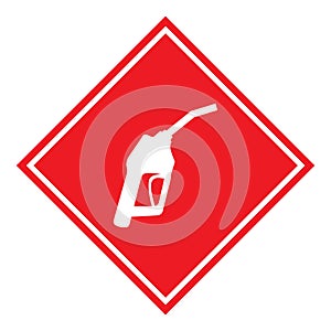 Gas station icon, nozzle isolated logo vector, pump gasoline design, oil power energy symbol