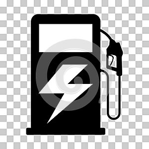 Gas station icon, nozzle isolated logo vector, pump gasoline design, oil power energy symbol