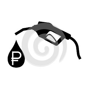 Gas station icon, nozzle isolated logo vector, pump gasoline design, oil power energy symbol