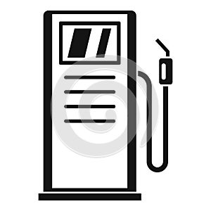 Gas station icon, simple style