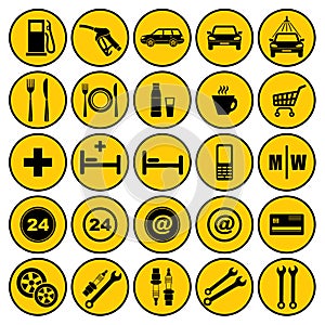 Gas station icons